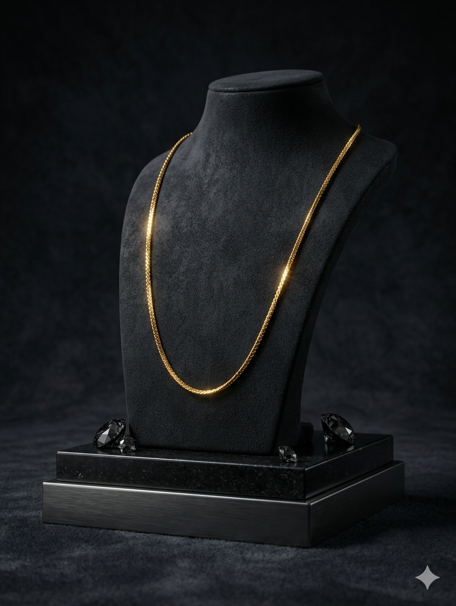 TMWC Gold-Tone Classic Snake Chain Necklace for Men & Women | Premium Unisex Fashion Chain