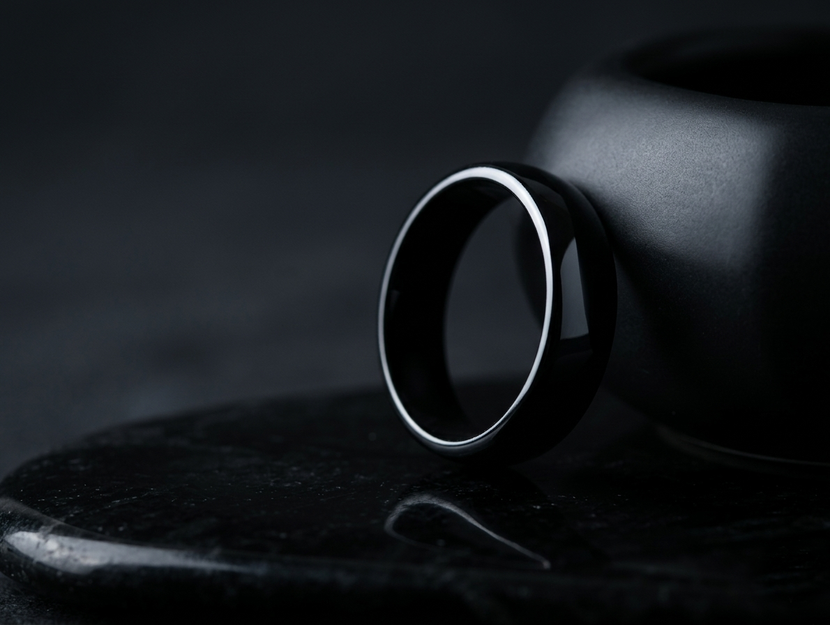 Classic Black Ring for Men - Scratch-Resistant Waterproof Everyday Band