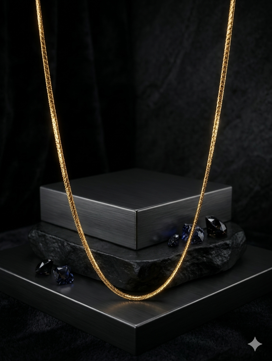 TMWC Gold-Tone Classic Snake Chain Necklace for Men & Women | Premium Unisex Fashion Chain