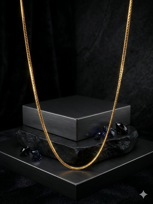 TMWC Gold-Tone Classic Snake Chain Necklace for Men & Women | Premium Unisex Fashion Chain