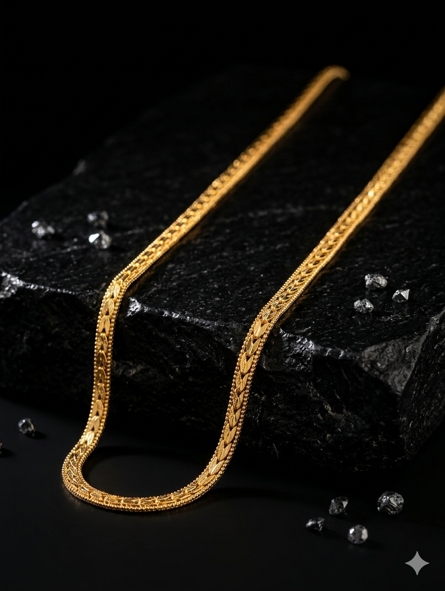 TMWC Gold-Tone Classic Snake Chain Necklace for Men & Women | Premium Unisex Fashion Chain
